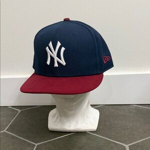 New Era Yankees Blue and Burgundy Cap Men’s 7 1/2